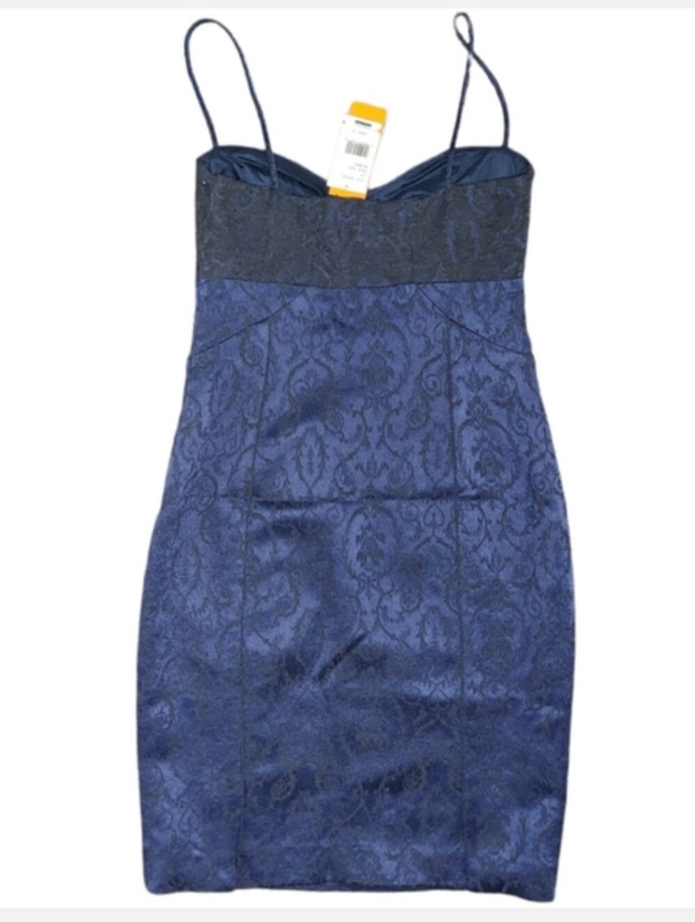 Damask Textured Bodycon Mini Dress - Picture 13 of 14